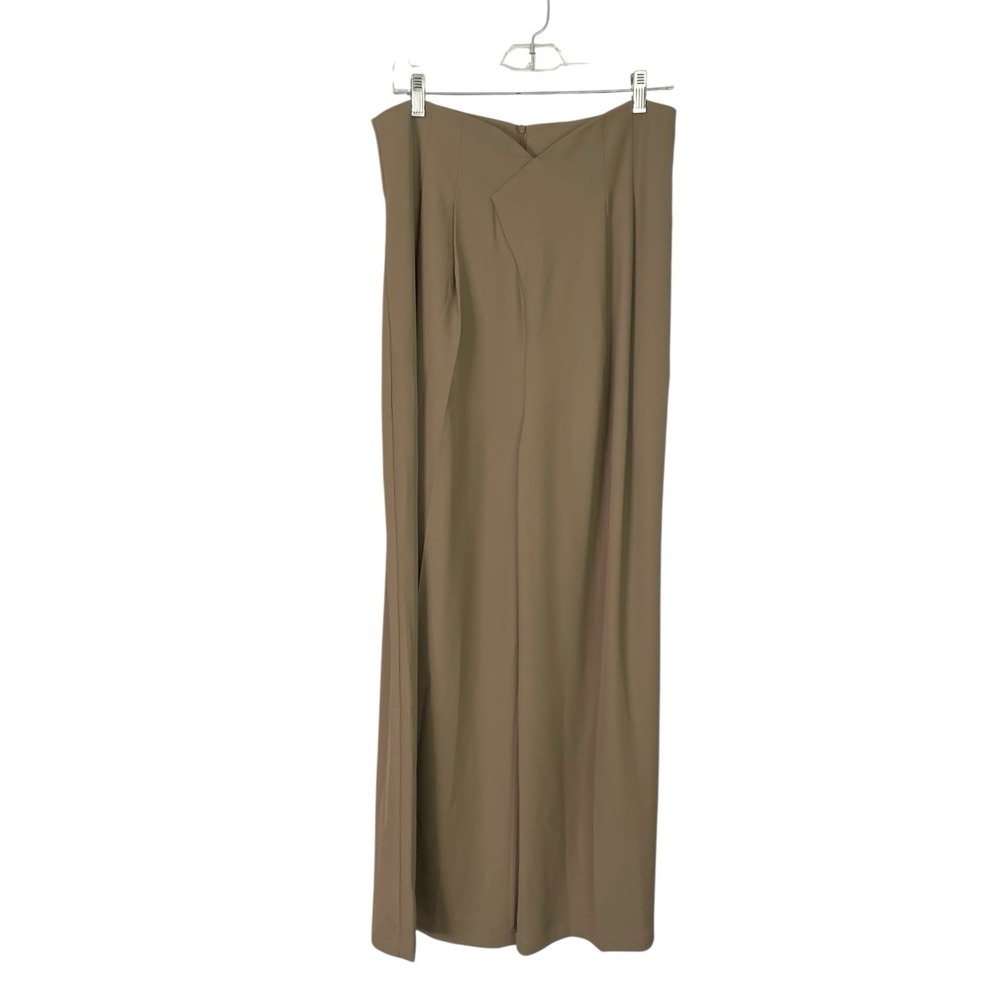 Micas Palazzo Pants Womens XL Olive Green Wide Leg High Waisted Minimalist NWT